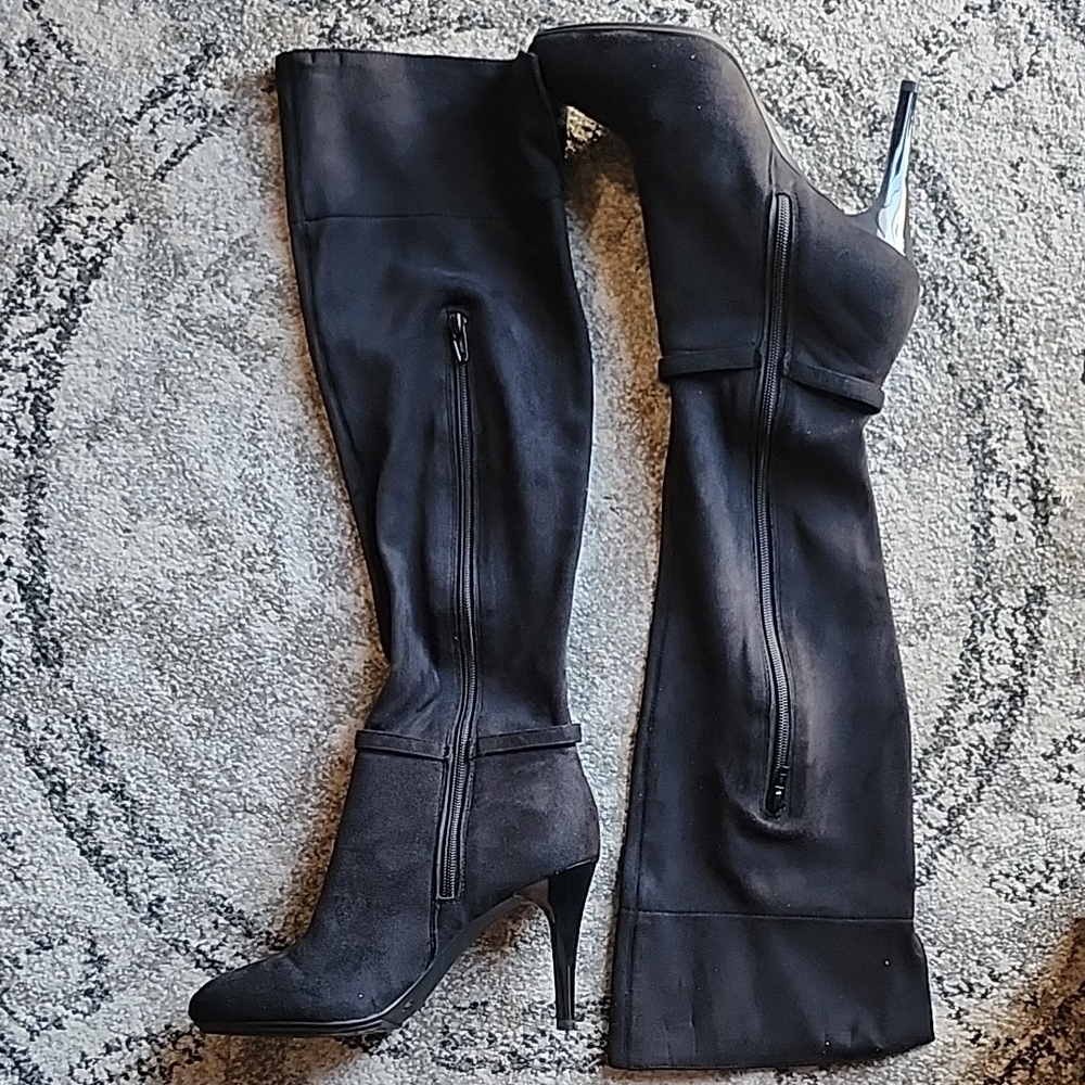Alfani Black Over the Knee Boots - Picture 3 of 6